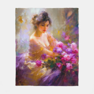 Sensual Portrait Fleece Blanket
