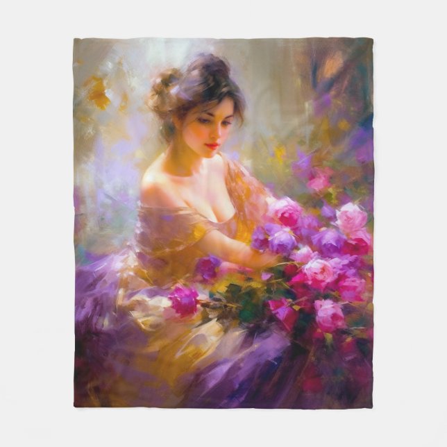 Sensual Portrait Fleece Blanket (Front)