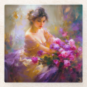 Sensual Portrait Glass Coaster