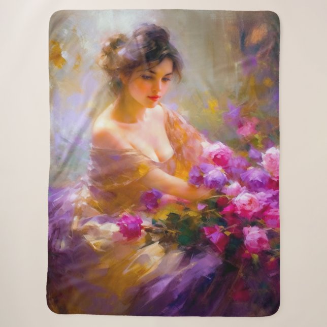 Sensual Portrait Sherpa Blanket (Front)