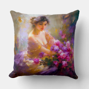 Sensual Portrait Throw Pillow