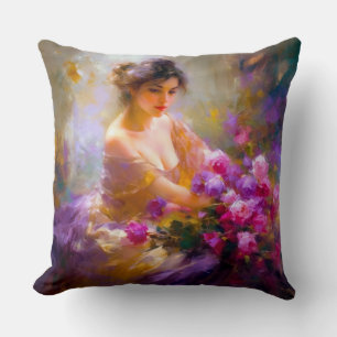 Sensual Portrait Throw Pillow