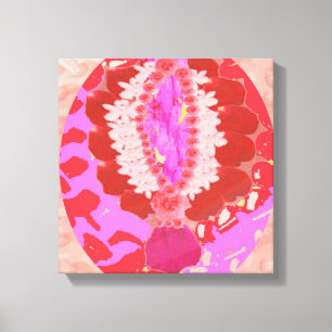 Sensual -  RedRose PinkRose Petal based design Canvas Print