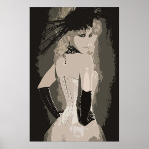 Sensual Vintage Corset Art Poster