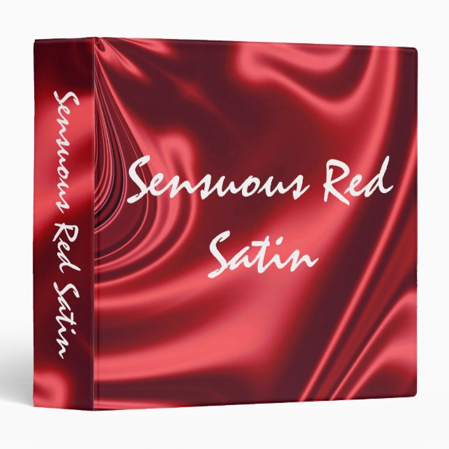 Sensuous Smooth Red Satin Look Binder (Front/Spine)