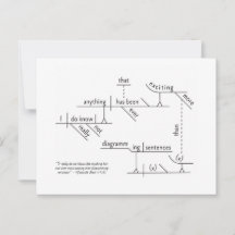 Sentence Diagrammed Postcard