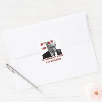 Sentence Trump Square Sticker