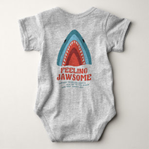 Sentez Jawsome Requin amusant Puns d'été Baby Body