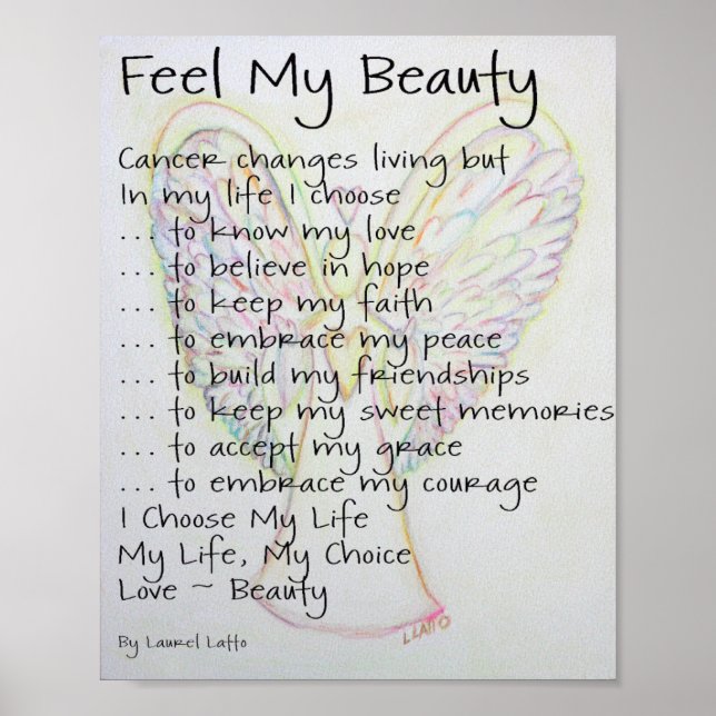Sentez ma beauté Cancer Poem Poster Imprimer (Devant)