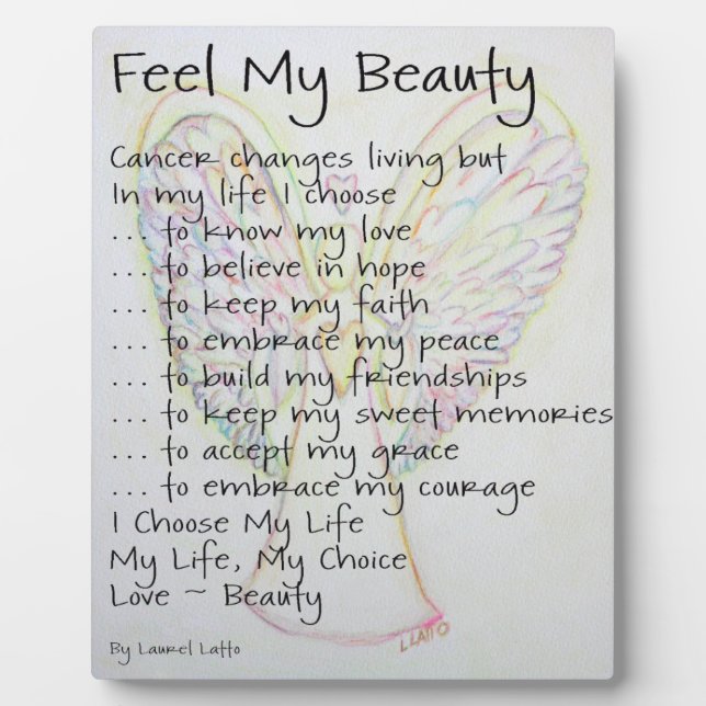 Sentez ma beauté Cancer Poème Ange Peinture Plaque (Devant)