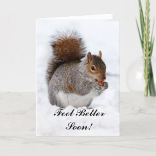 Sentez-vous mieux bientôt Squirrel Carte de voeux