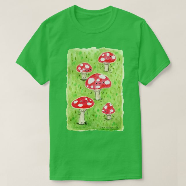 Sentient Mushrooms T-Shirt (Design Front)