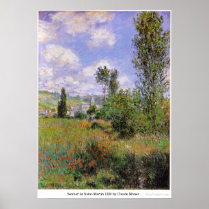 Sentier ile Saint-Martin 1880 by Claude Monet Poster