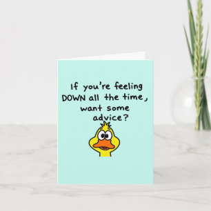 Sentiment d'arrêt tout le temps carte de canard