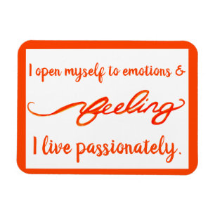"Sentiment" Orange Sacral Chakra Mots Magnets