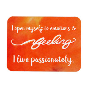 "Sentiment" Orange Sacral Chakra Mots Magnets