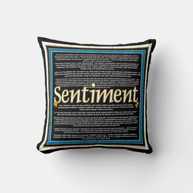 Sentiment Pillow (Front)