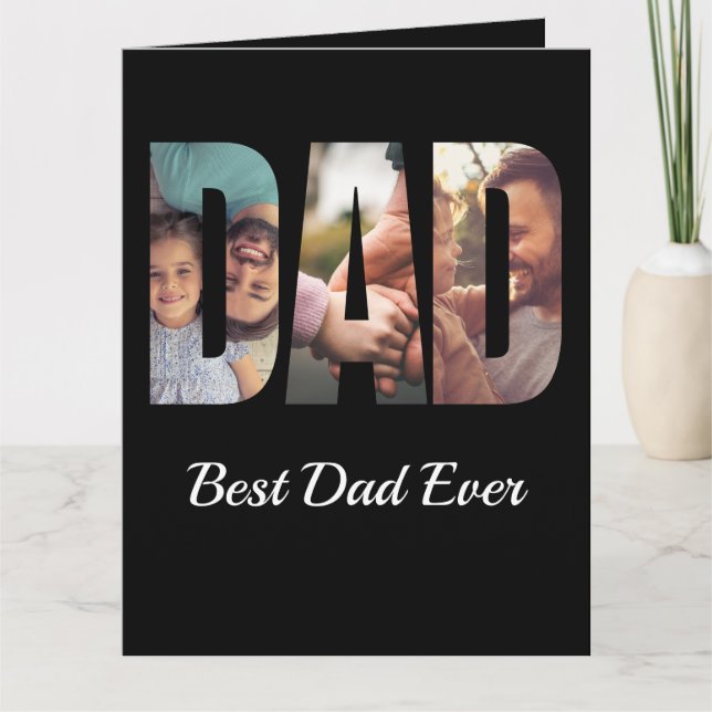 Sentimental Best Dad Custom Photo Father `s Day Card (Front)