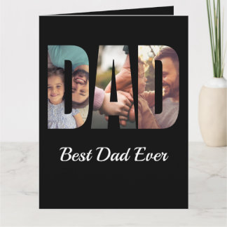 Sentimental Best Dad Custom Photo Father `s Day Card