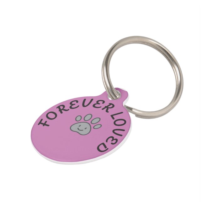 Sentimental Custom Pet ID Tag – “Forever Loved” (Side)