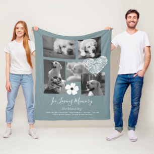 Sentimental Dog Memorial Keepsake Gift Add Poem Fleece Blanket