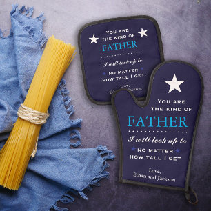 Sentimental Gift for Dad Oven Mitt & Pot Holder Set
