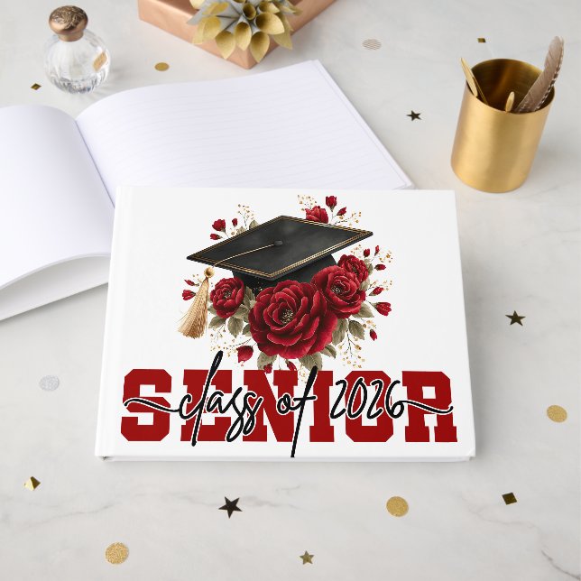 Sentimental Graduation Guest Book  (Front Open)