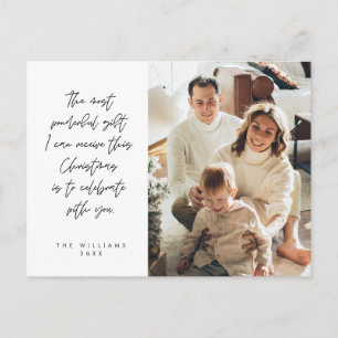 Sentimental, Merry Christmas, Family Photo Postcard