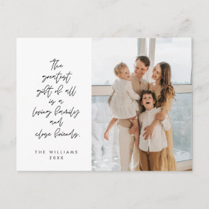 Sentimental, Merry Christmas, Family Photo Postcard