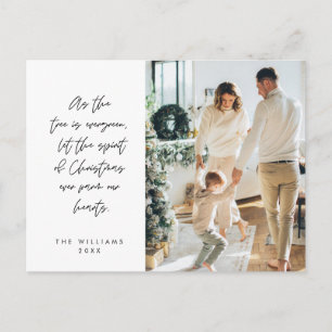 Sentimental, Merry Christmas, Family Photo Postcard