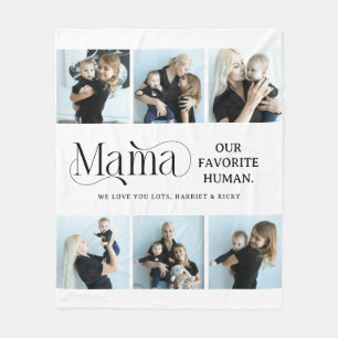 Sentimental Photo Collage Mama Keepsake Fleece Blanket