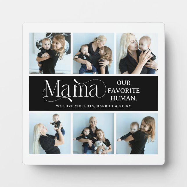 Sentimental Photo Collage Mama Keepsake  Plaque (Front)
