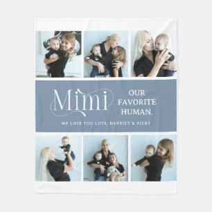 Sentimental Photo Collage Mimi Keepsake  Fleece Blanket