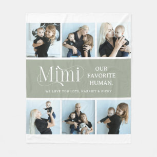 Sentimental Photo Collage Mimi Keepsake  Fleece Blanket