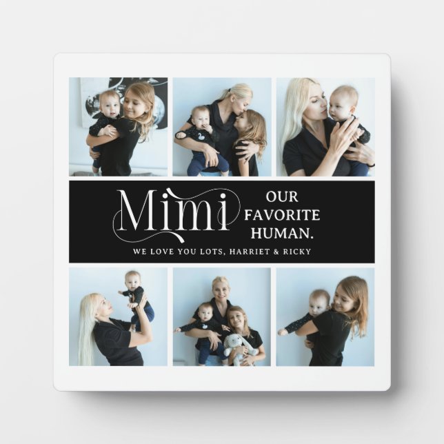 Sentimental Photo Collage Mimi Keepsake  Plaque (Front)