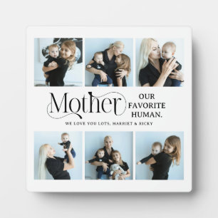 Sentimental Photo Collage Mom Keepsake Plaque