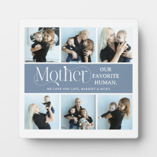 Sentimental Photo Collage Mom Keepsake Plaque