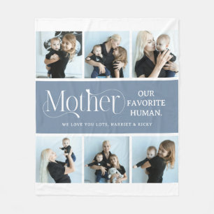 Sentimental Photo Collage Mother Keepsake Fleece Blanket
