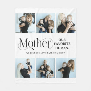 Sentimental Photo Collage Mother Keepsake Fleece Blanket