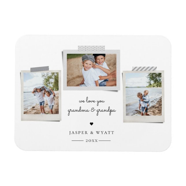Sentiments joyeux Snapshot Photo Magnet (Horizontal)