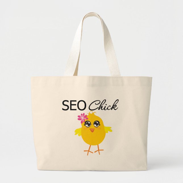 SEO Chick Large Tote Bag (Front)