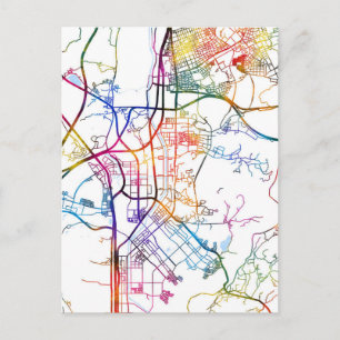 Seongnam-si South Korea City Map Postcard