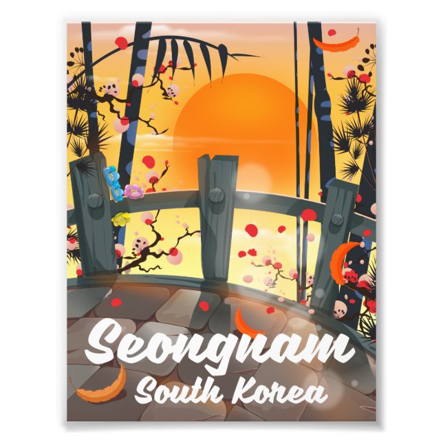 Seongnam South Korea travel poster (Front)