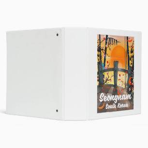Seongnam South Korea travel poster Binder