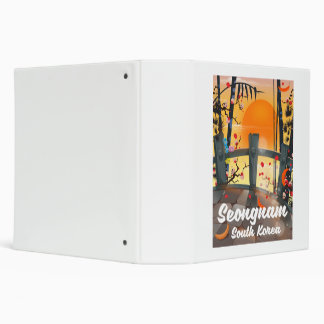Seongnam South Korea travel poster Binder