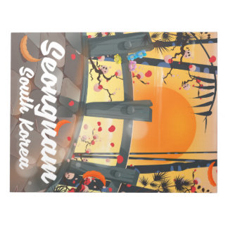 Seongnam South Korea travel poster Notepad