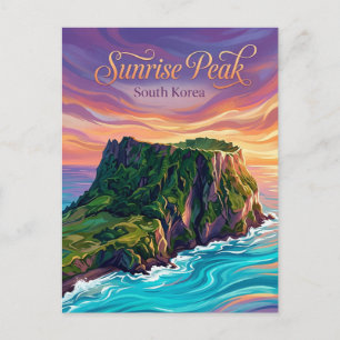 Seongsan Ilchulbong South Korea Postcard