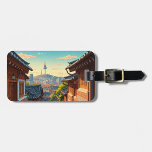 Seoul Bukchon South Korea Sunset Luggage Tag