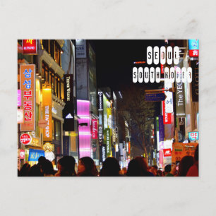 Seoul City in South Korea Postcard