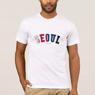Seoul in South Korea national flag colours T-Shirt